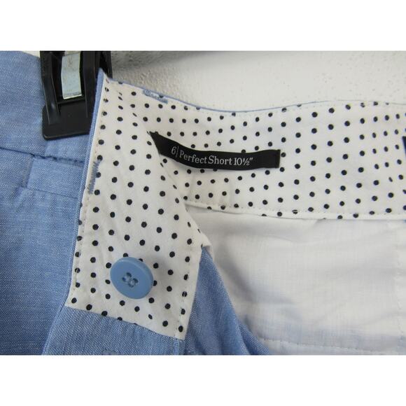 Talbots Size 6 Perfect Shorts 10.5" Light Blue Mid Rise Knee Length Bermudas - Picture 6 of 7